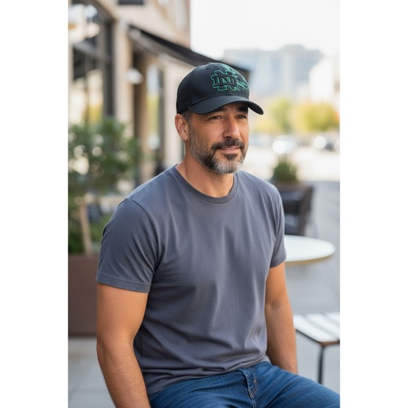 Notre Dame Fighting Irish "Fighting Leprechaun" Graphic Baseball Cap  M/L‎ - Picture 6 of 6